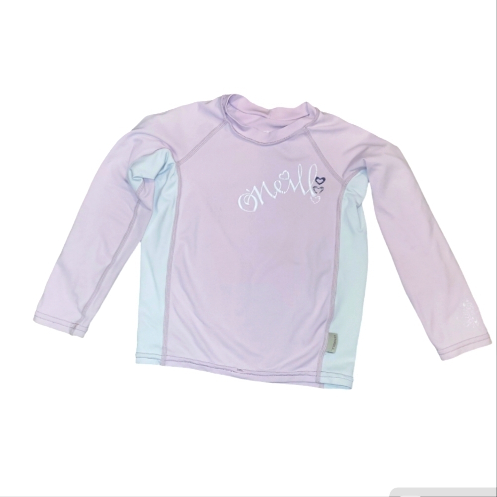 O'neill Kids Pink Rash Gaurd Swim Shirt SPF 50+ Size 4